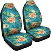 Plumeria Tropical Flower Design Print Universal Fit Car Seat Covers-JorJune