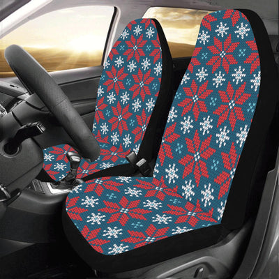 Poinsettia Pattern Print Design A02 Car Seat Covers (Set of 2)-JORJUNE.COM