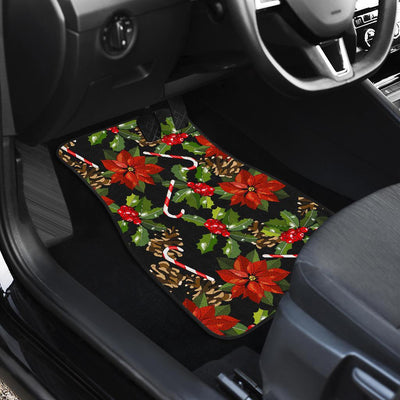 Poinsettia Pattern Print Design POT01 Car Floor Mats-JORJUNE.COM