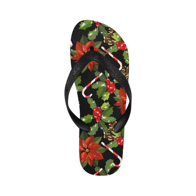 Poinsettia Pattern Print Design POT01 Flip Flops-JorJune