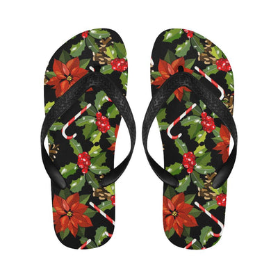 Poinsettia Pattern Print Design POT01 Flip Flops-JorJune