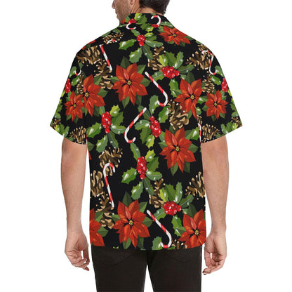 Poinsettia Pattern Print Design POT01 Men Hawaiian Shirt-JorJune
