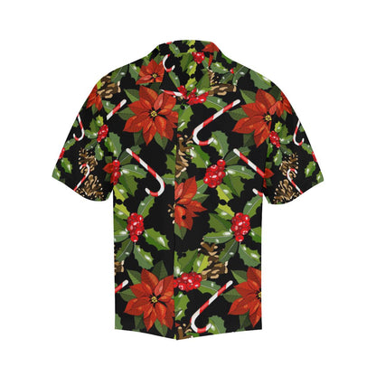 Poinsettia Pattern Print Design POT01 Men Hawaiian Shirt-JorJune