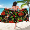 Poinsettia Pattern Print Design POT01 Sarong Pareo Wrap-JORJUNE.COM