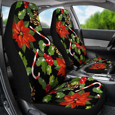 Poinsettia Pattern Print Design POT01 Universal Fit Car Seat Covers-JorJune