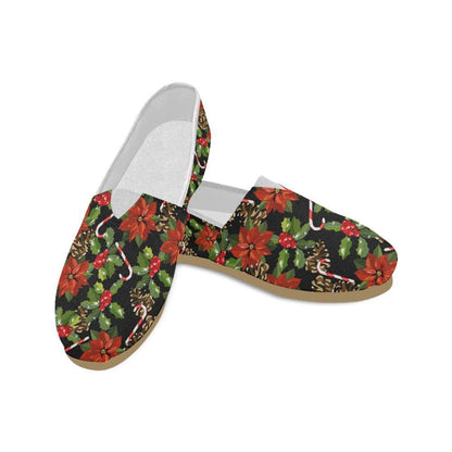 Poinsettia Pattern Print Design POT01 Women Casual Shoes-JorJune.com