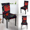 Poinsettia Pattern Print Design POT02 Dining Chair Slipcover-JORJUNE.COM
