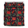 Poinsettia Pattern Print Design POT02 Duvet Cover Bedding Set-JORJUNE.COM