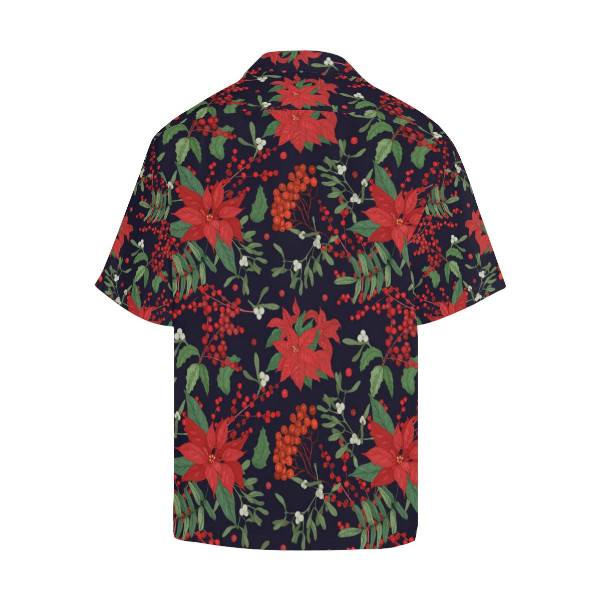 Poinsettia Pattern Print Design POT02 Men Hawaiian Shirt-JorJune