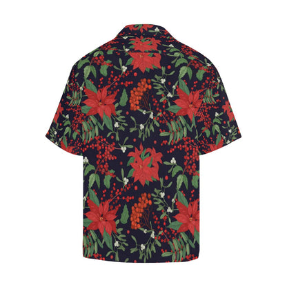 Poinsettia Pattern Print Design POT02 Men Hawaiian Shirt-JorJune