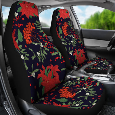 Poinsettia Pattern Print Design POT02 Universal Fit Car Seat Covers-JorJune