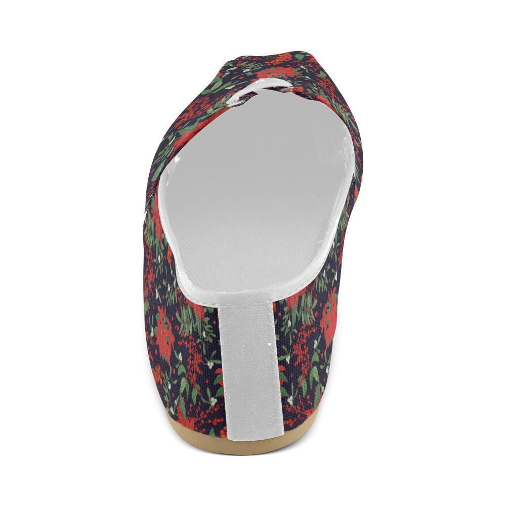 Poinsettia Pattern Print Design POT02 Women Casual Shoes-JorJune.com