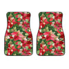 Poinsettia Pattern Print Design POT03 Car Floor Mats-JORJUNE.COM