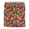 Poinsettia Pattern Print Design POT03 Duvet Cover Bedding Set-JORJUNE.COM