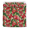 Poinsettia Pattern Print Design POT03 Duvet Cover Bedding Set-JORJUNE.COM