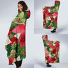 Poinsettia Pattern Print Design POT03 Hooded Blanket-JORJUNE.COM