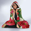 Poinsettia Pattern Print Design POT03 Hooded Blanket-JORJUNE.COM