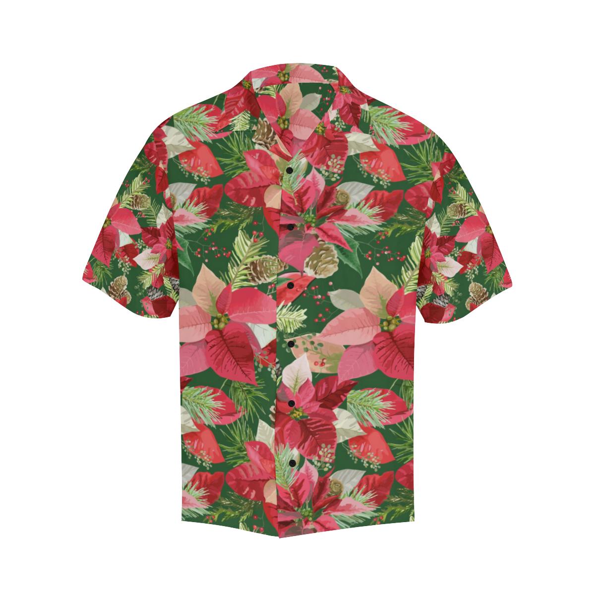 Poinsettia Pattern Print Design POT03 Men Hawaiian Shirt-JorJune