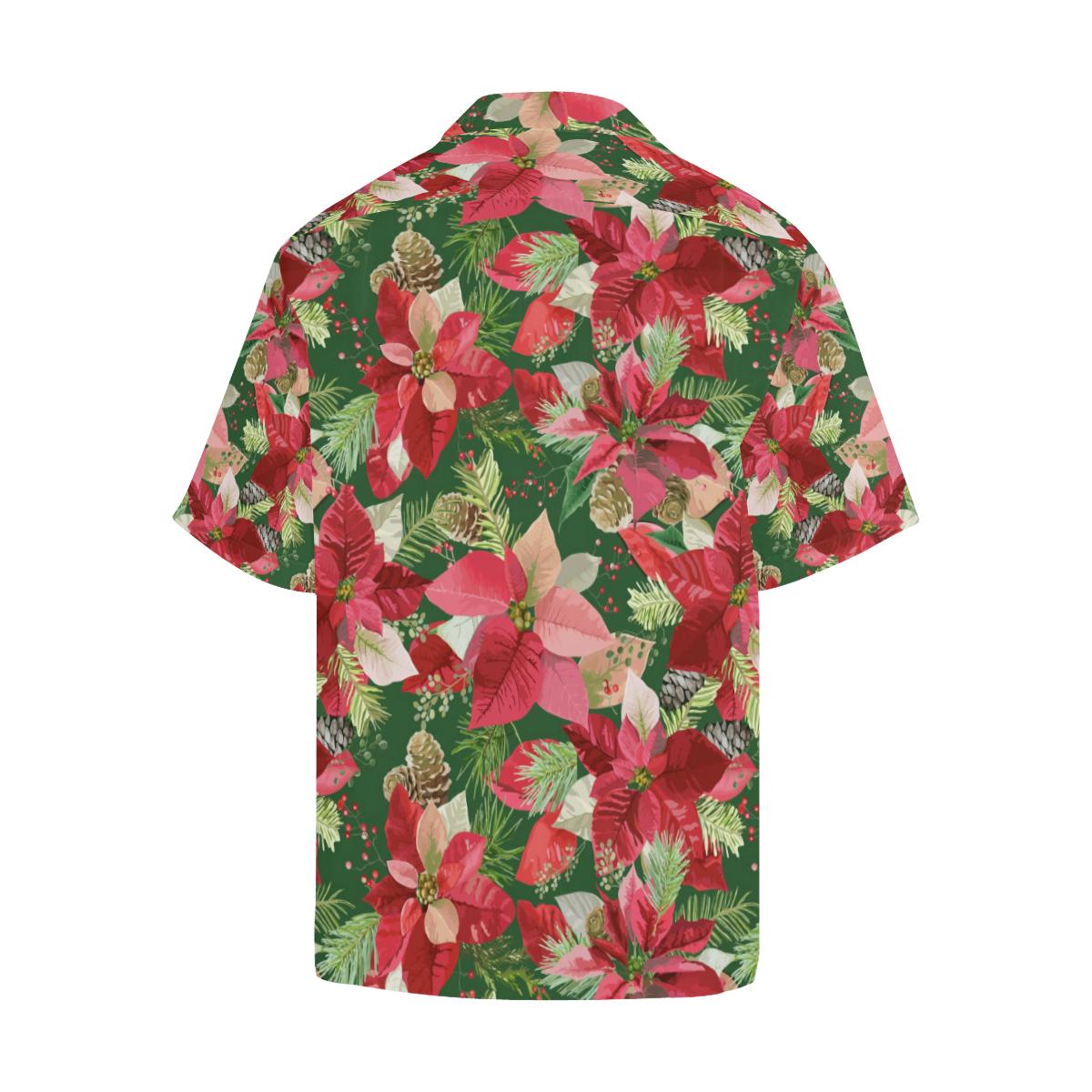Poinsettia Pattern Print Design POT03 Men Hawaiian Shirt-JorJune