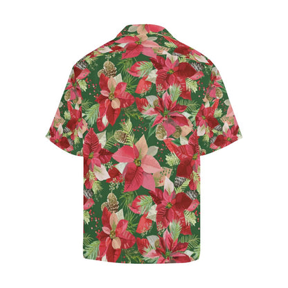 Poinsettia Pattern Print Design POT03 Men Hawaiian Shirt-JorJune
