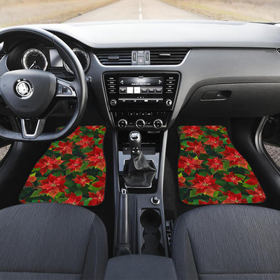 Poinsettia Pattern Print Design POT04 Car Floor Mats-JORJUNE.COM