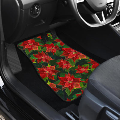 Poinsettia Pattern Print Design POT04 Car Floor Mats-JORJUNE.COM