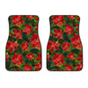 Poinsettia Pattern Print Design POT04 Car Floor Mats-JORJUNE.COM