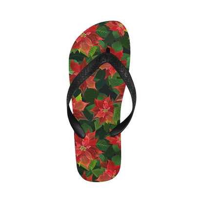 Poinsettia Pattern Print Design POT04 Flip Flops-JorJune