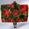 Poinsettia Pattern Print Design POT04 Hooded Blanket-JORJUNE.COM