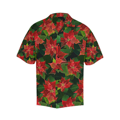 Poinsettia Pattern Print Design POT04 Men Hawaiian Shirt-JorJune