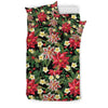 Poinsettia Pattern Print Design POT05 Duvet Cover Bedding Set-JORJUNE.COM