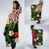 Poinsettia Pattern Print Design POT05 Hooded Blanket-JORJUNE.COM