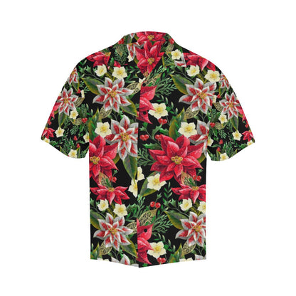 Poinsettia Pattern Print Design POT05 Men Hawaiian Shirt-JorJune