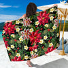 Poinsettia Pattern Print Design POT05 Sarong Pareo Wrap-JORJUNE.COM