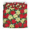 Poinsettia Pattern Print Design POT06 Duvet Cover Bedding Set-JORJUNE.COM