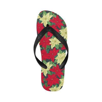 Poinsettia Pattern Print Design POT06 Flip Flops-JorJune