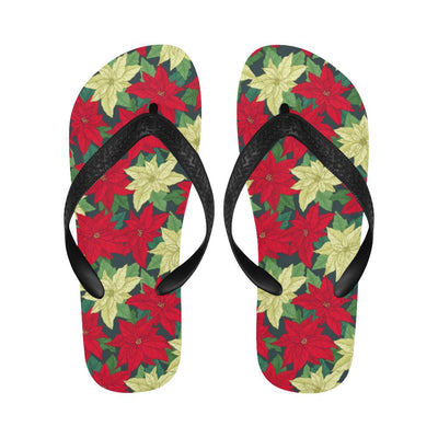 Poinsettia Pattern Print Design POT06 Flip Flops-JorJune