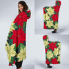 Poinsettia Pattern Print Design POT06 Hooded Blanket-JORJUNE.COM