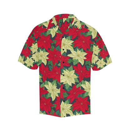 Poinsettia Pattern Print Design POT06 Men Hawaiian Shirt-JorJune