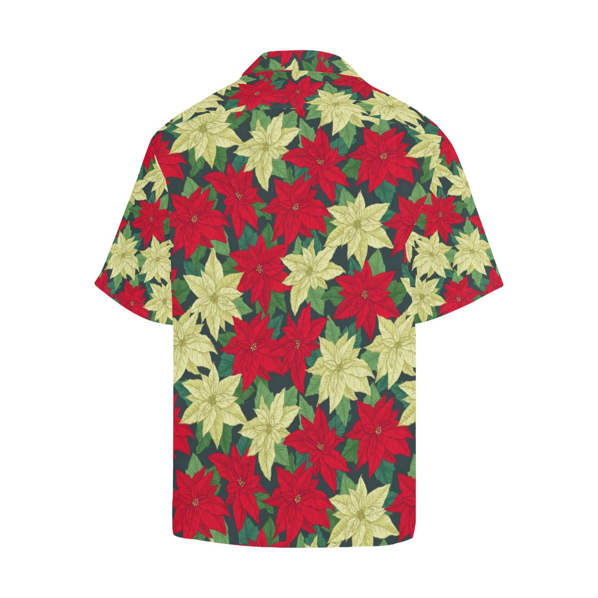 Poinsettia Pattern Print Design POT06 Men Hawaiian Shirt-JorJune