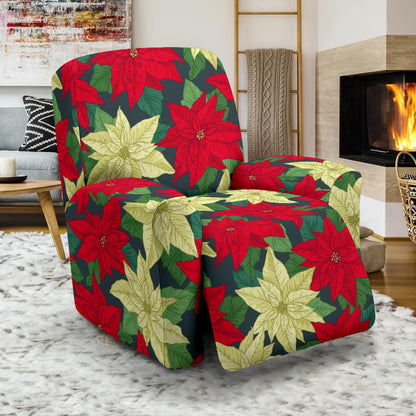 Poinsettia Pattern Print Design POT06 Recliner Slipcover-JORJUNE.COM