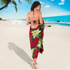 Poinsettia Pattern Print Design POT06 Sarong Pareo Wrap-JORJUNE.COM