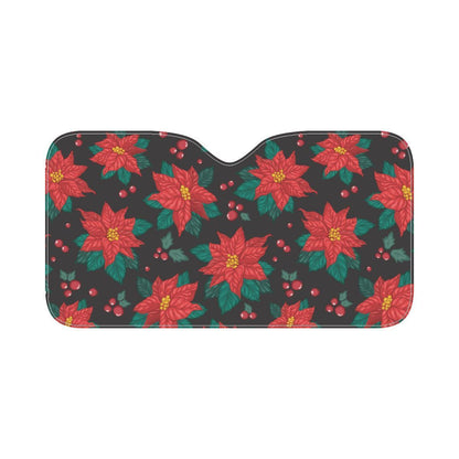 Poinsettia Pattern Print Design POT07 Car Sun Shade-JorJune