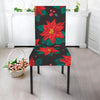 Poinsettia Pattern Print Design POT07 Dining Chair Slipcover-JORJUNE.COM