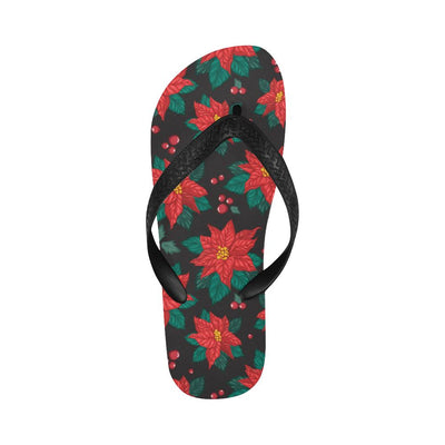 Poinsettia Pattern Print Design POT07 Flip Flops-JorJune