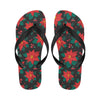 Poinsettia Pattern Print Design POT07 Flip Flops-JorJune