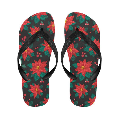 Poinsettia Pattern Print Design POT07 Flip Flops-JorJune