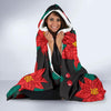 Poinsettia Pattern Print Design POT07 Hooded Blanket-JORJUNE.COM