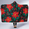 Poinsettia Pattern Print Design POT07 Hooded Blanket-JORJUNE.COM