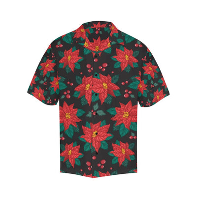 Poinsettia Pattern Print Design POT07 Men Hawaiian Shirt-JorJune